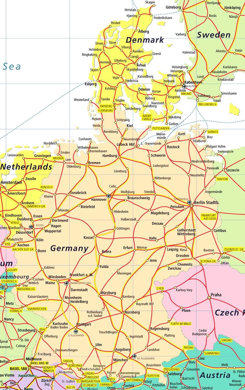 dánsko turistických atrakcí mapě