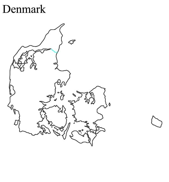 slepá mapa dánska