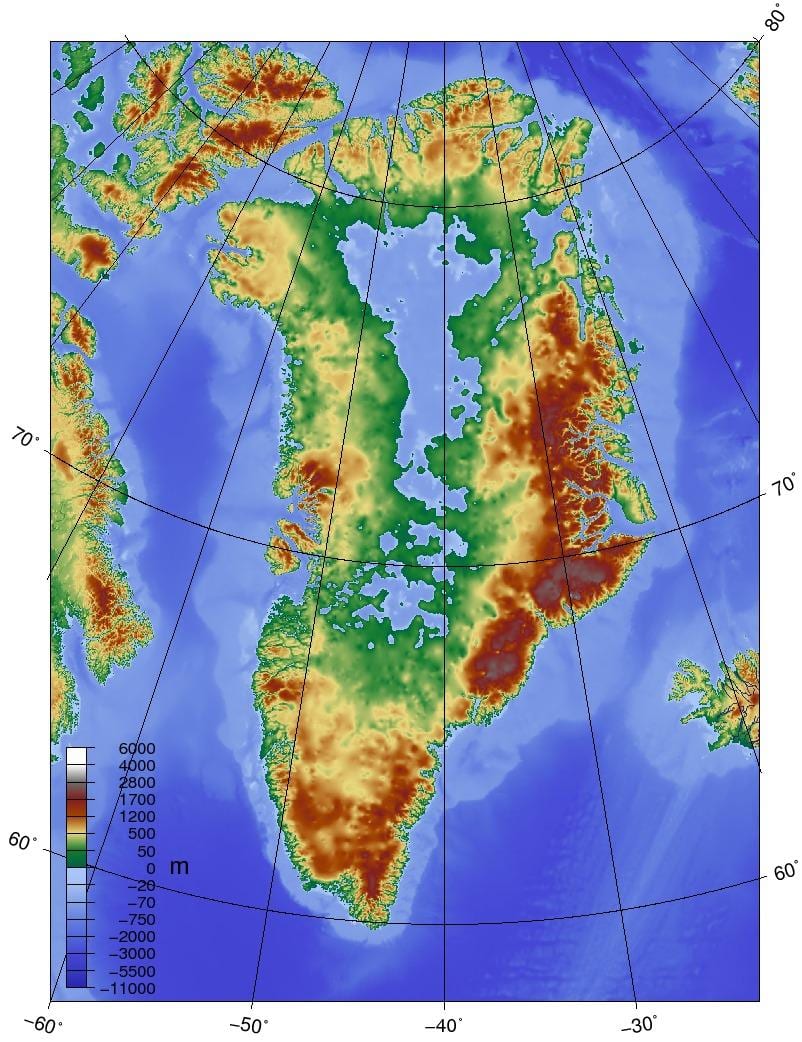 Topografické mapy dánska