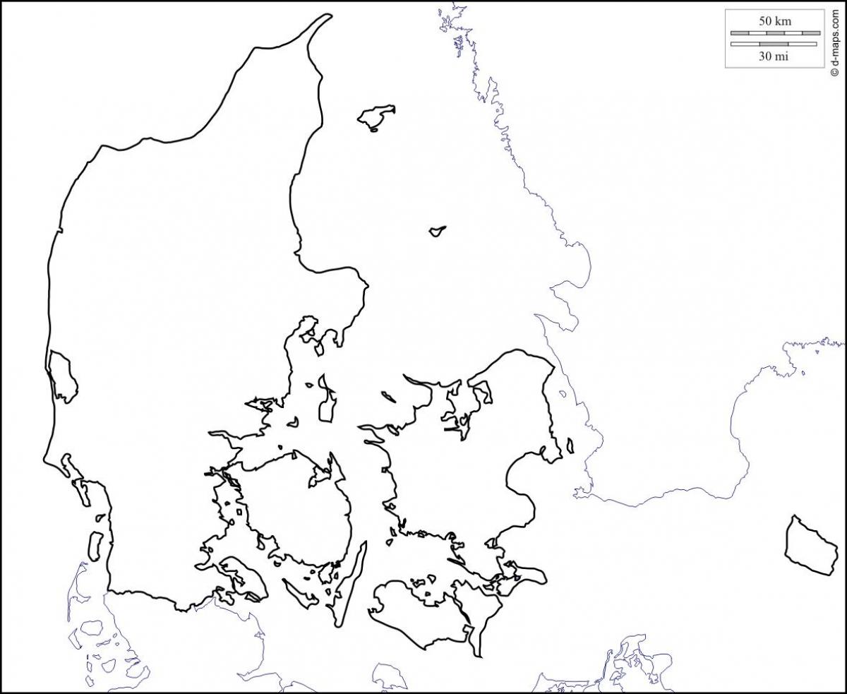 Mapa dánska osnovy