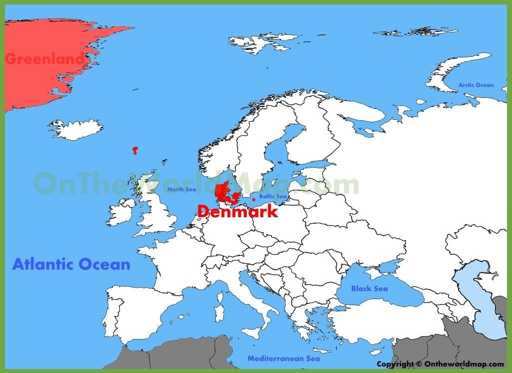 kodaň dánsko mapa evropy
