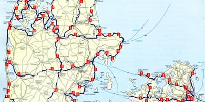 Dánsko národní cyklotrasy mapa