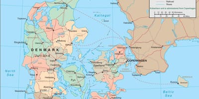 Mapa dánska, trajekt 