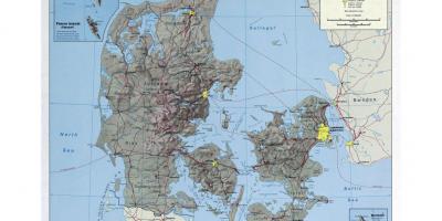 Mapa letišť v dánsku 